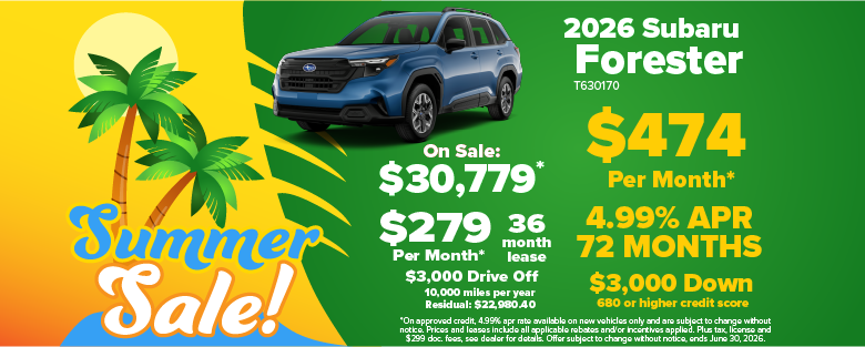 2026 Subaru Forester on sale