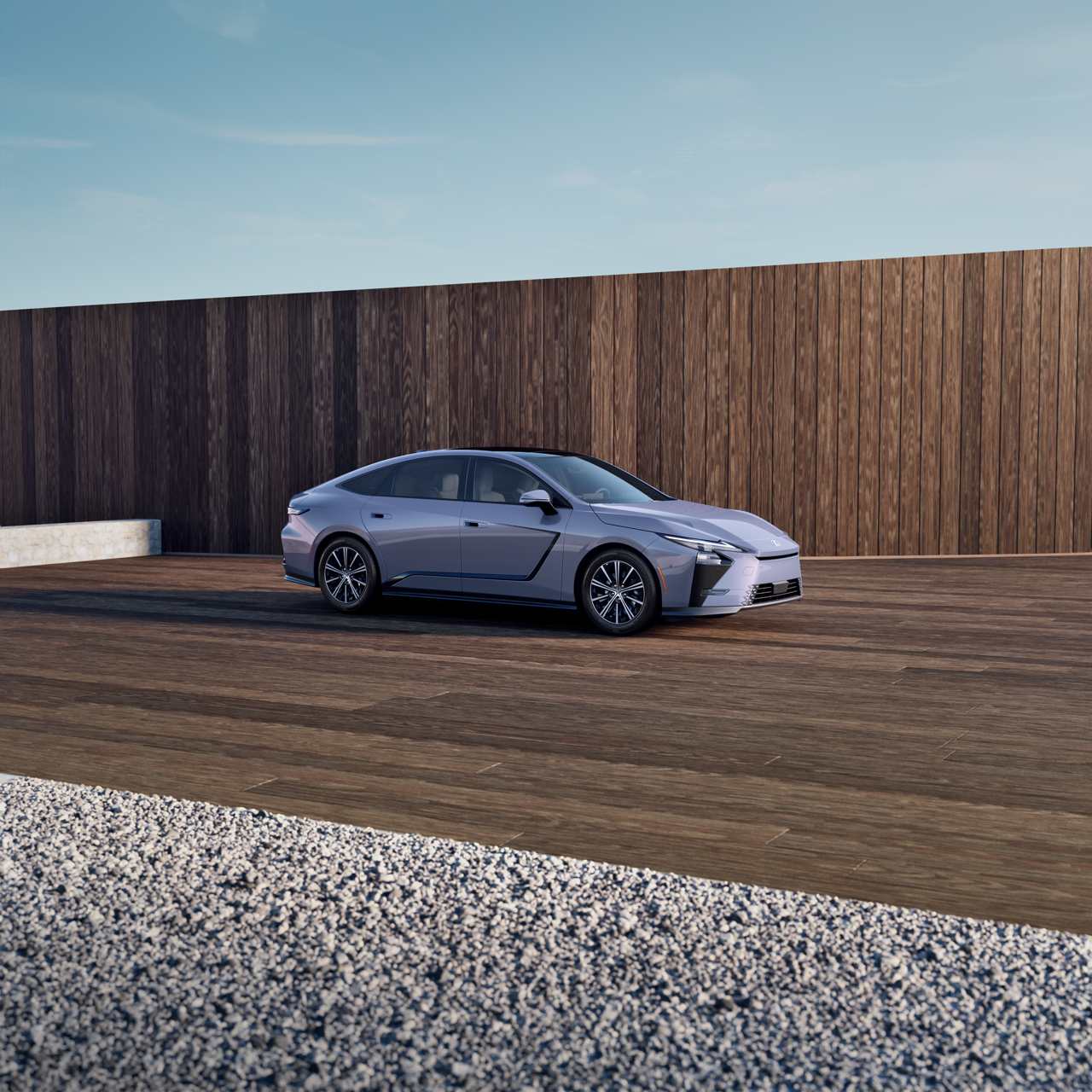 Lexus ES Hybrid shown in Wavelength exterior color.