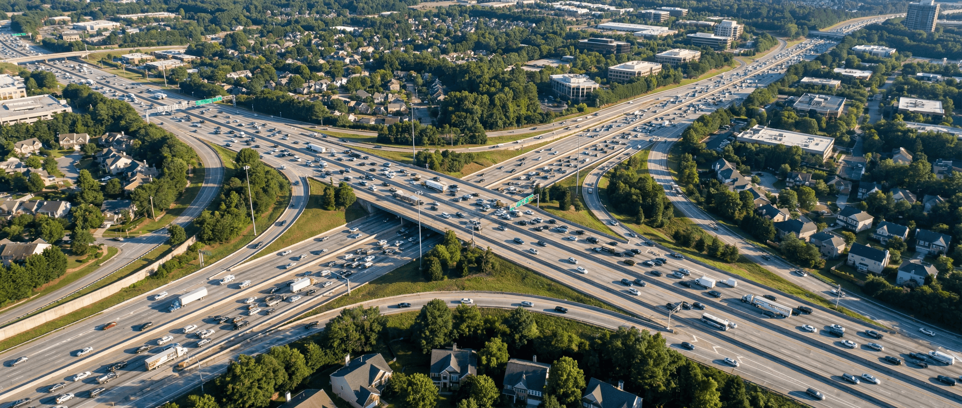 GA-400 highway merge lanes with Nissan safety features demonstration in Roswell, GA