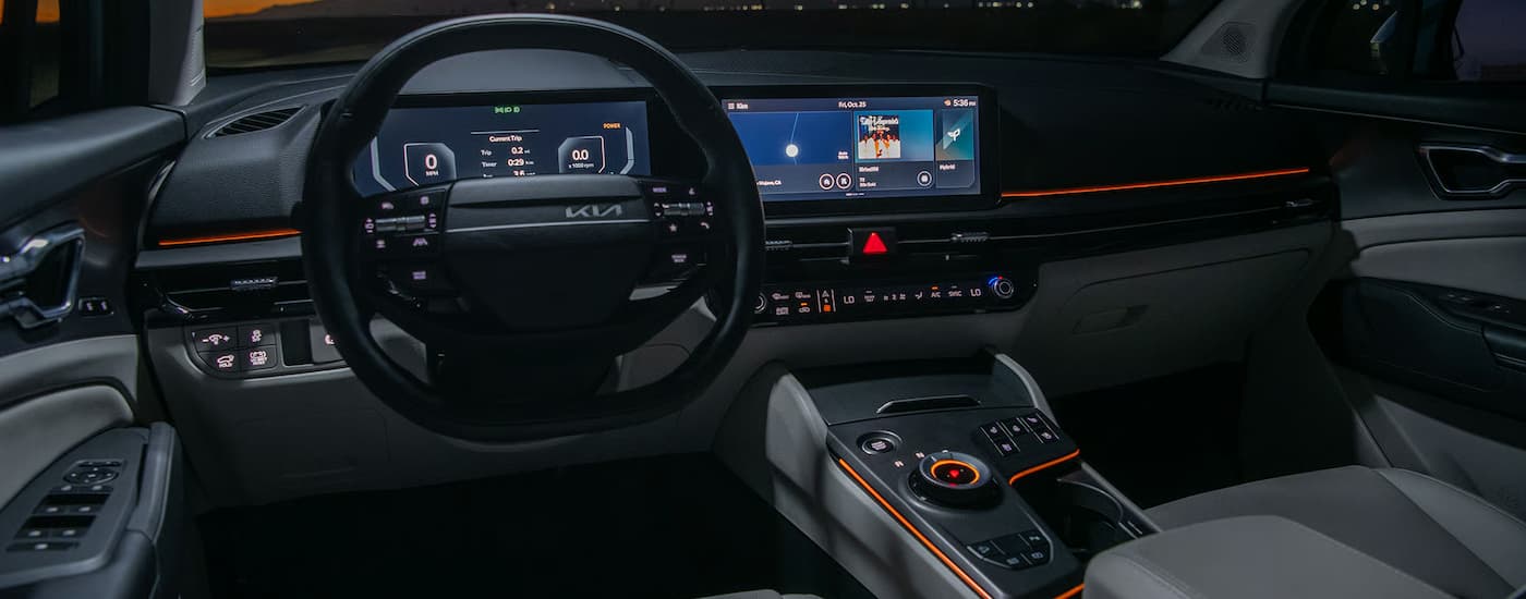 Dashboard and center console in a 2026 Kia Sportage Hybrid