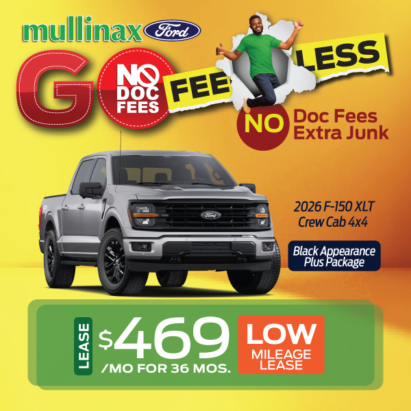 2026 F-150 CLT Crew Cab 4X4 Lease $469/mo for 48 Mos.