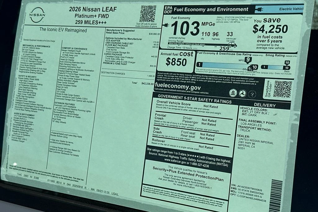 2026 Nissan LEAF Platinum+ - Photo 29
