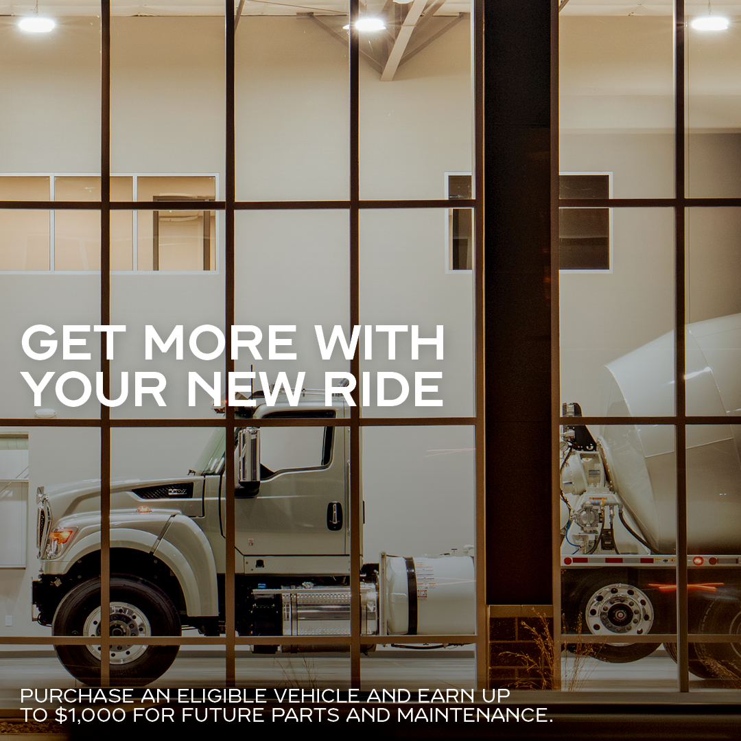 International Truck Concrete Mixer in Showroom 