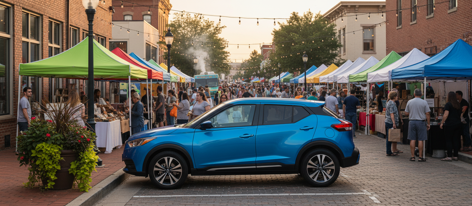 Compact Nissan models for easy festival parking in Roswell, GA