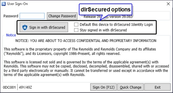 dlrSecured options