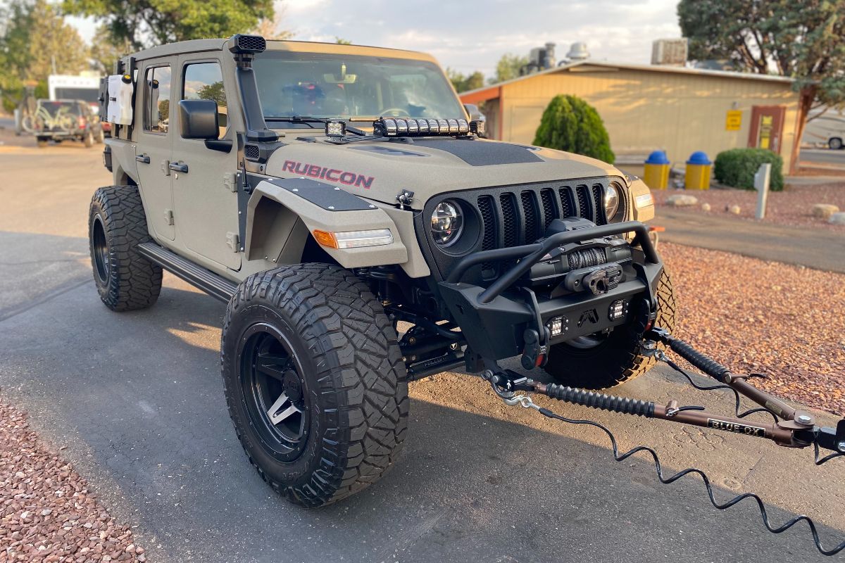 Custom Lifted Jeep Wrangler Exterior Passenger Side Front Angle