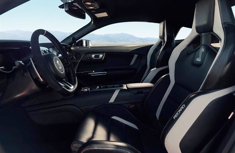 front passenger space in a 2020 Ford Mustang Shelby GT500