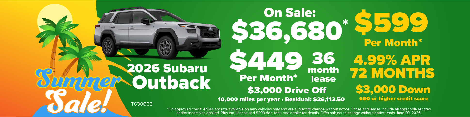 2026 Subaru Outback on sale