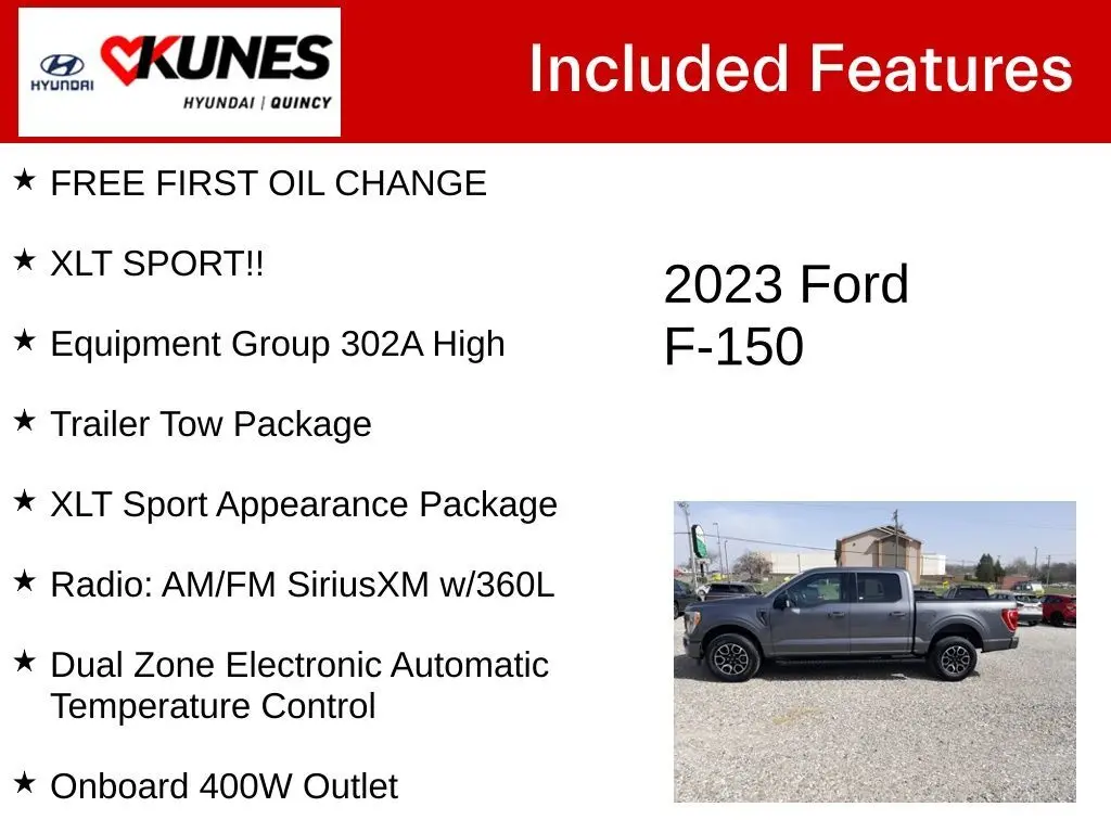 Used 2023 Ford F-150 XLT with VIN 1FTFW1E54PFA88903 for sale in Quincy, IL