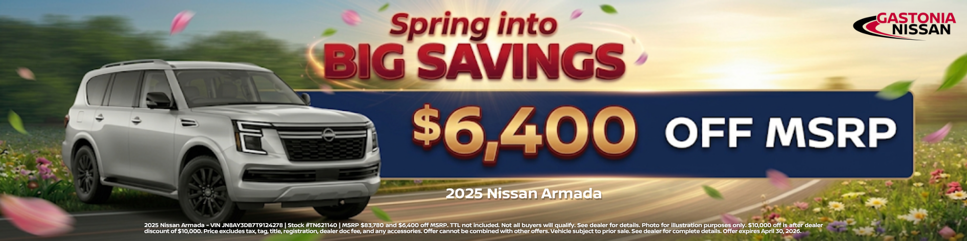 Gastonia Nissan April Incentives