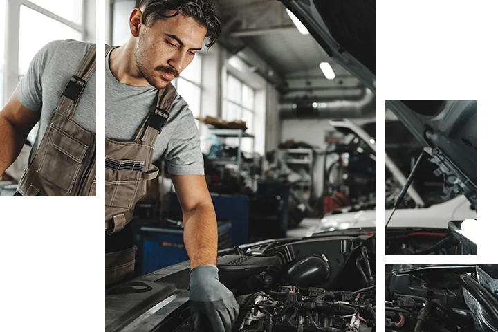 Technician servicing a Subaru tire