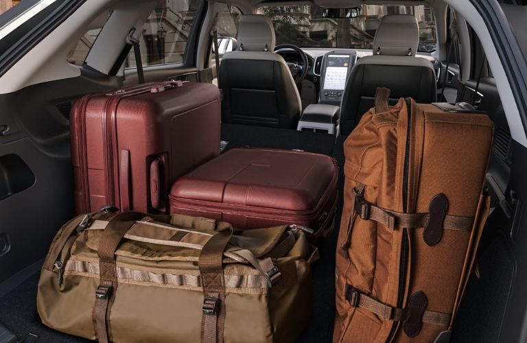 Luggage in Back of a 2023 Ford Edge