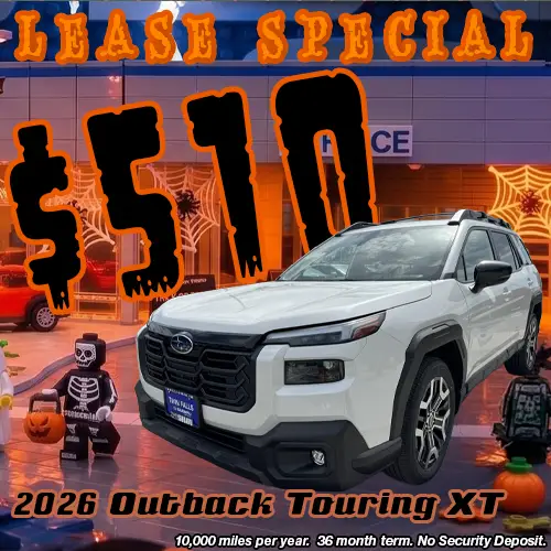Lease this 2026 Subaru Outback Touring XT for only $510/mo at Twin Falls Subaru this October.