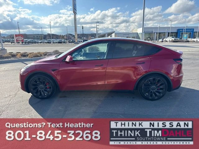 Used 2021 Tesla Model Y Performance with VIN 5YJYGDEF1MF278092 for sale in South Jordan, UT