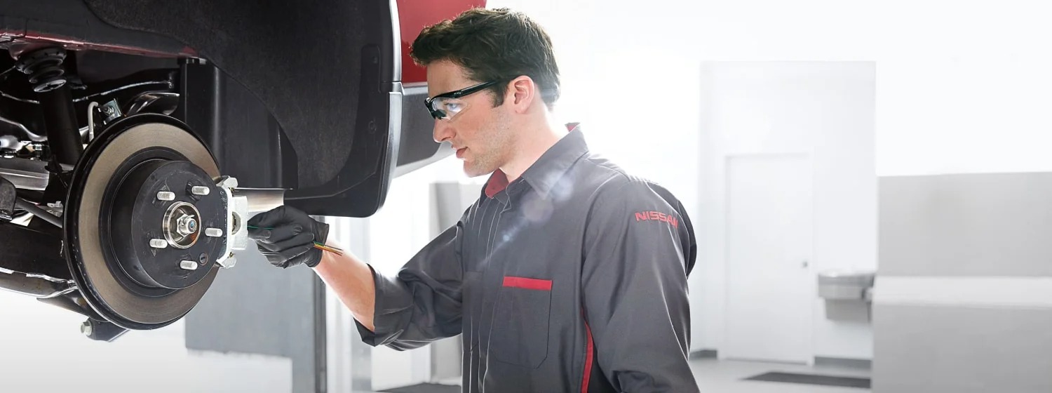 Nissan offers complimentary brake inspections to ensure your vehicle's safety. Our factory-trained technicians use genuine Nissan parts to provide top-notch service. Schedule your service today to maintain optimal braking performance.
