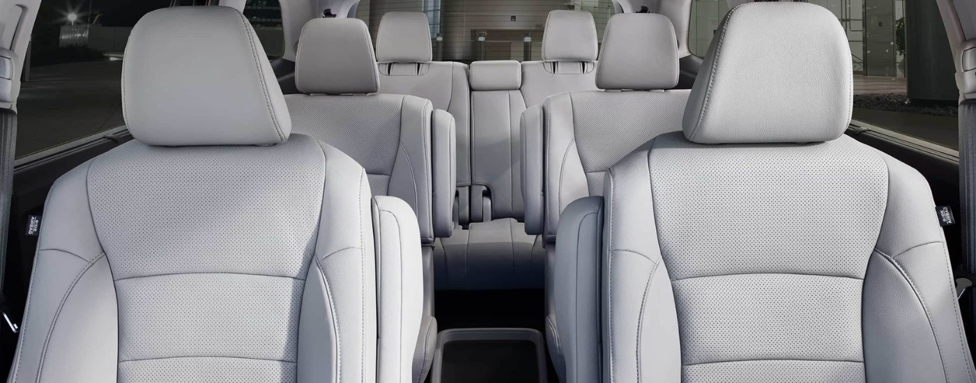 Grey interior in a 2020 Honda Pilot Elite
