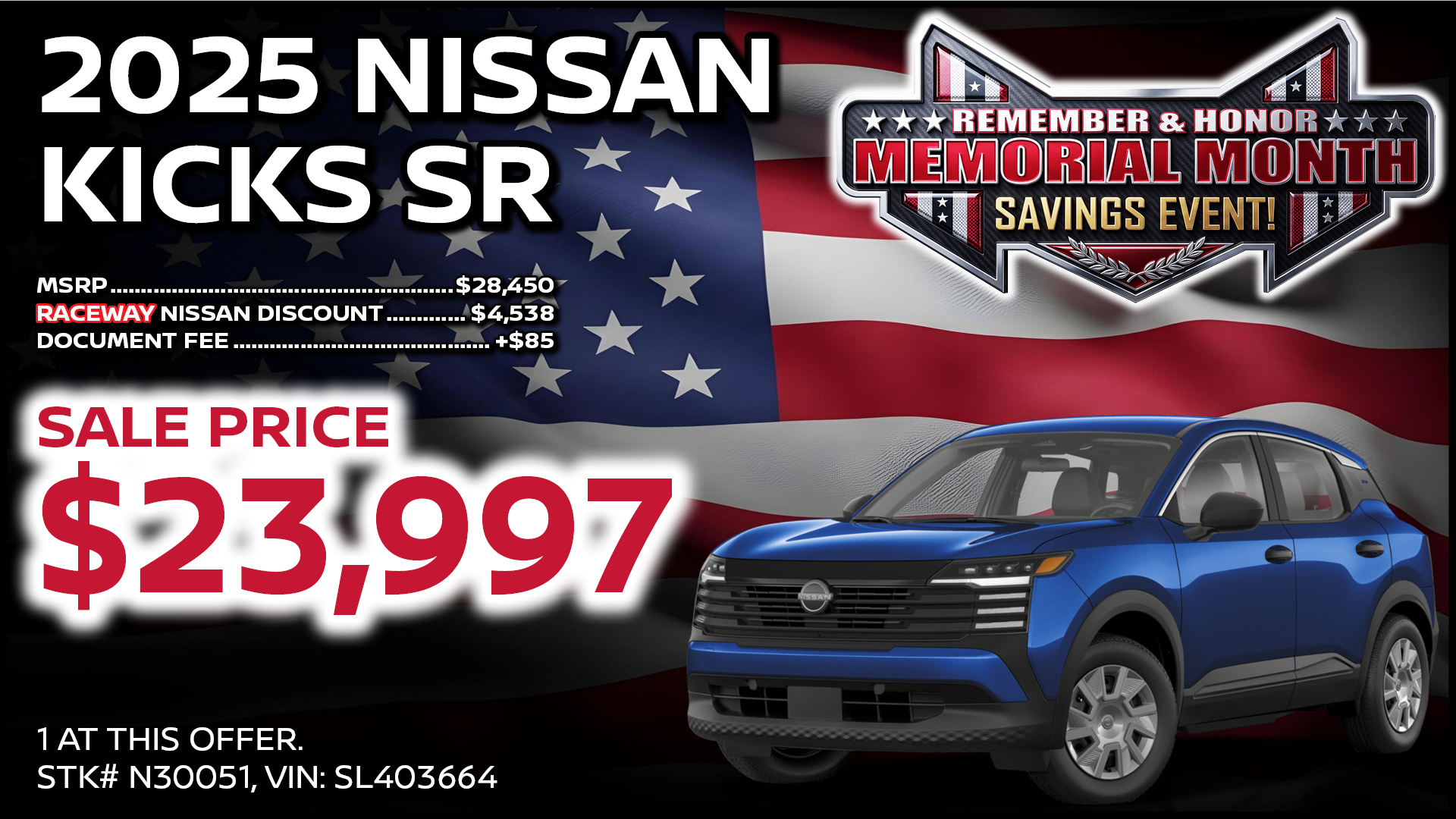 2025 Nissan Kicks SR Purchase Special