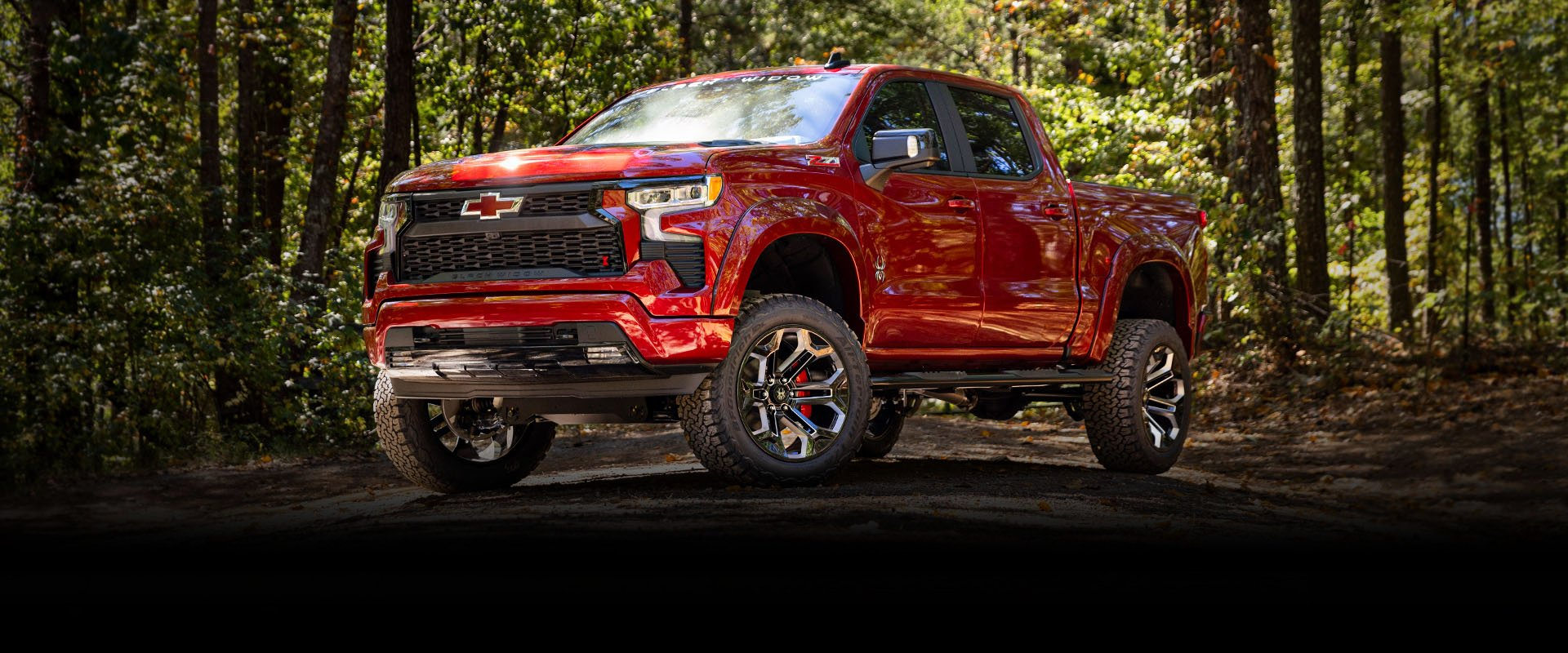 Red Chevy Black Widow Truck