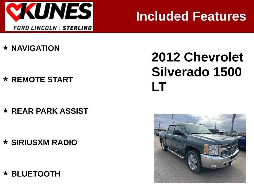 Used 2012 Chevrolet Silverado 1500 LT with VIN 3GCPKSE77CG234601 for sale in Sterling, IL