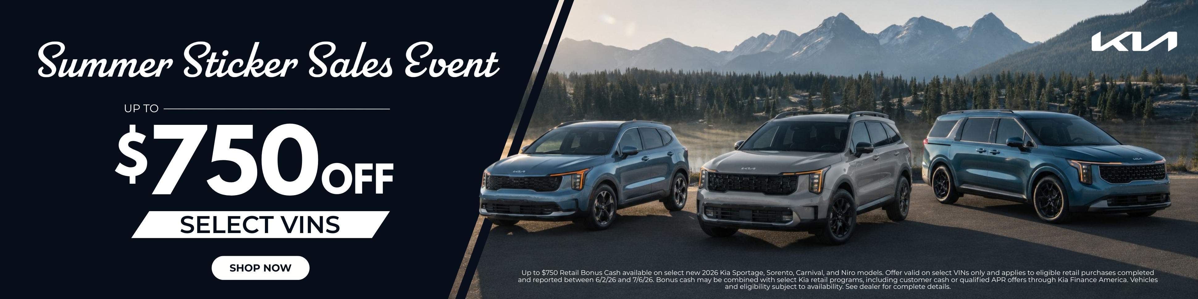 Kia Summer Sticker Sales Event