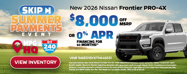 New 2026 Nissan Frontier
