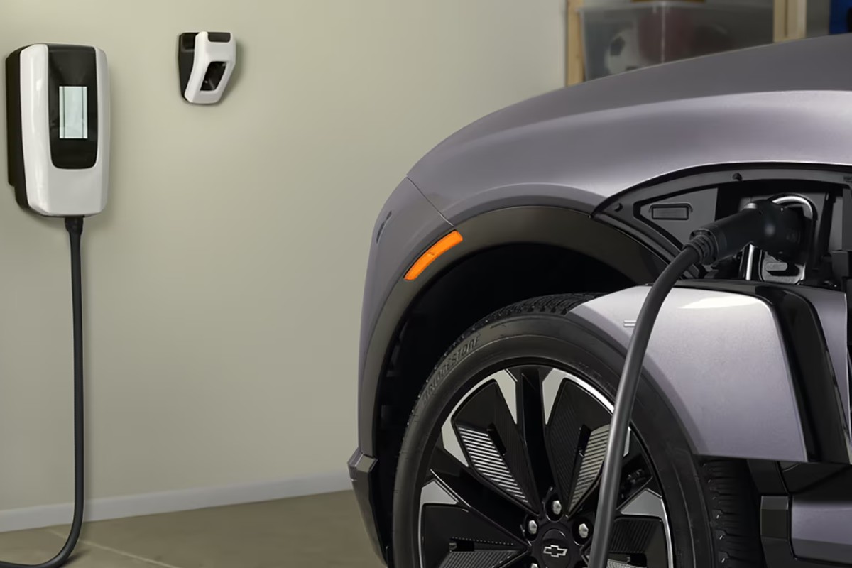 2025 Chevy Blazer EV Exterior Front Charging Port while Plugged In