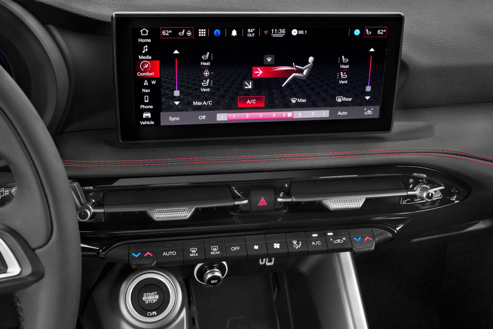 The front display screen in a hornet.