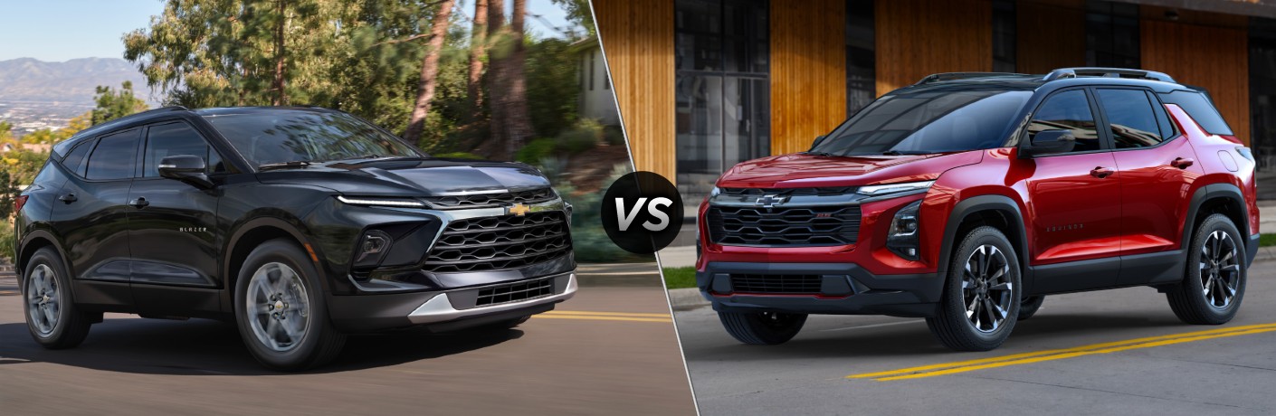 2025 Chevy Blazer vs 2025 Chevy Equinox Exterior Front Profiles