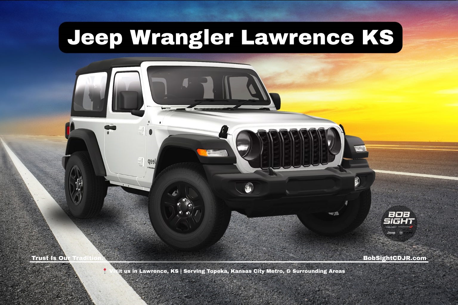 Jeep Wrangler for sale in Lawrence KS at Bob Sight CDJR serving northeast Kansas drivers