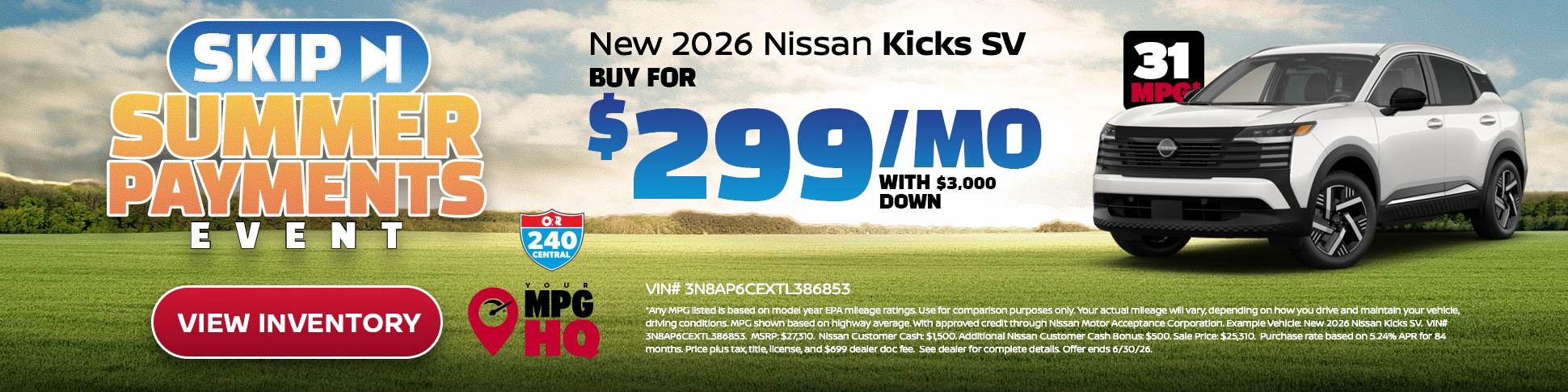 New 2026 Nissan Kicks