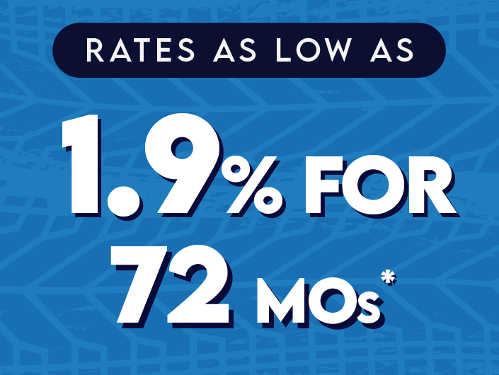 1.9% FOR 72 MOs AVAILABLE*