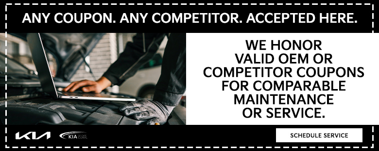 Any Coupon. Any Competitor. Accepted Here. We Honor Valid OEM or Competitor Coupons For Comparable Maintenance Or Service