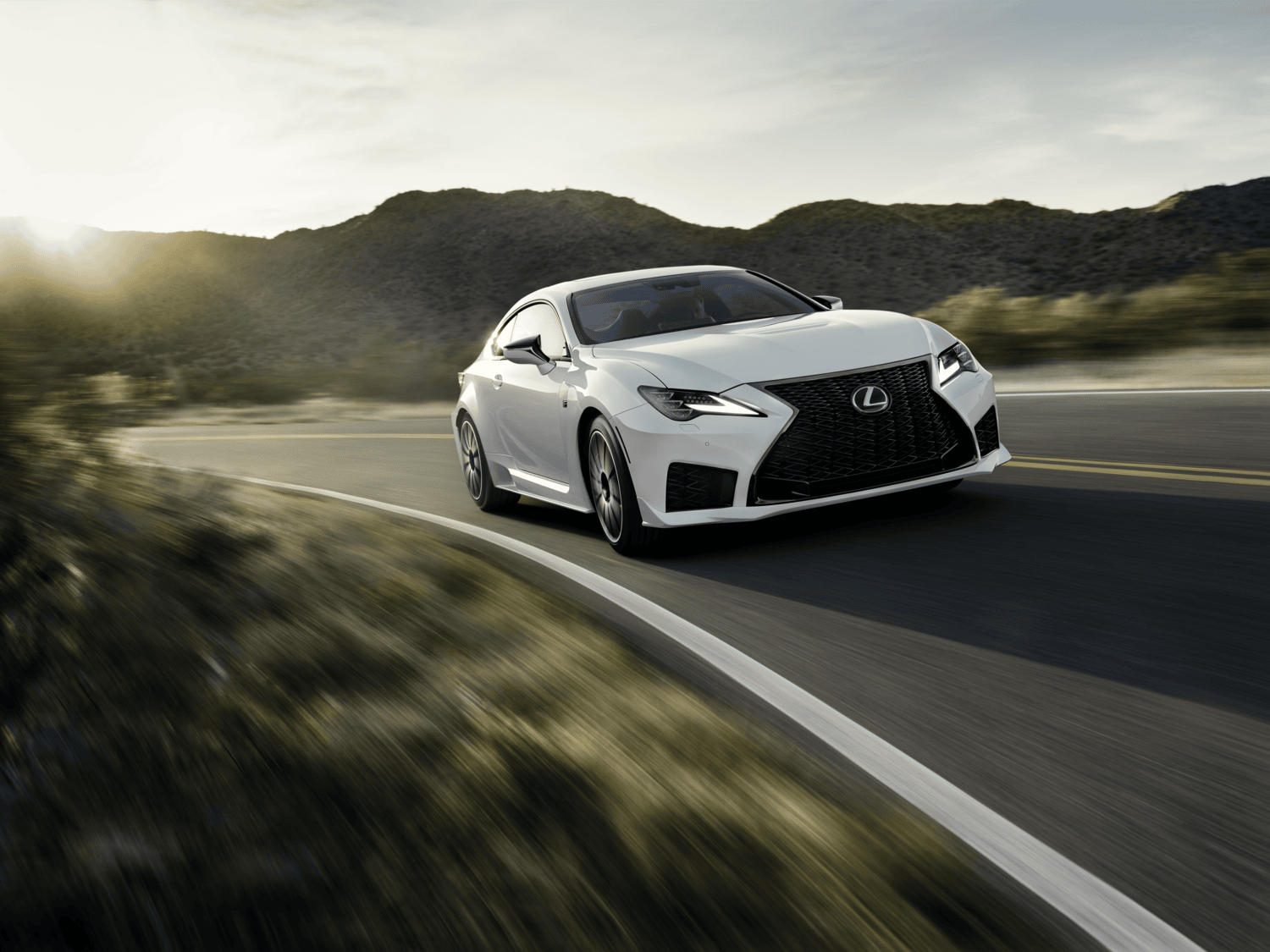 Lexus RC F Track Edition shown in Ultra White.