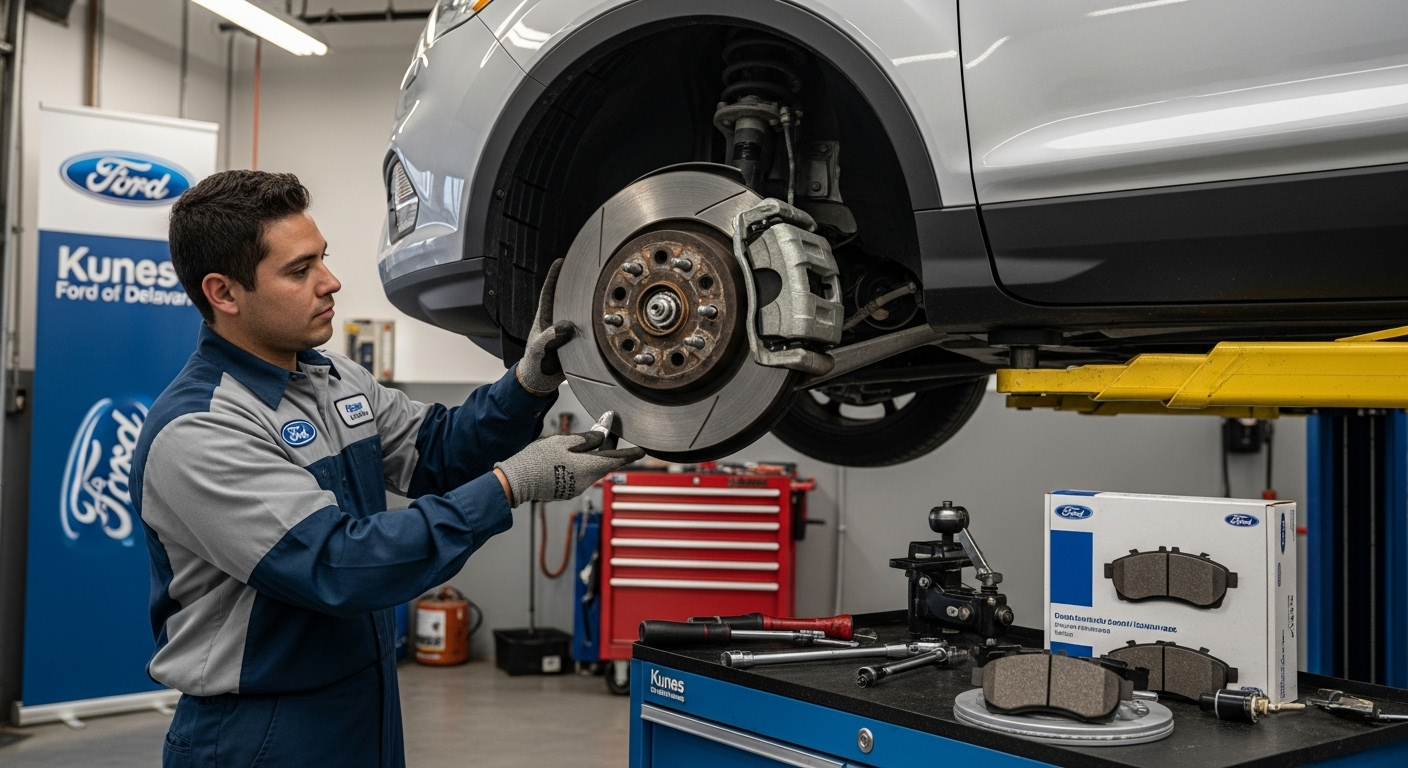 Discover reliable Ford Escape brakes service near Burlington, WI at Kunes Ford of Delavan. Our certified technicians use genuine Ford parts to ensure your vehicle's safety and performance. Trust us for top-quality brake maintenance and repair services.