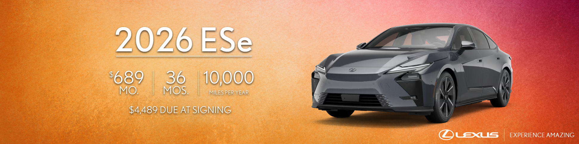 2026 LEXUS ES 500e PREMIUM AWD (a.k.a. ESe) 
