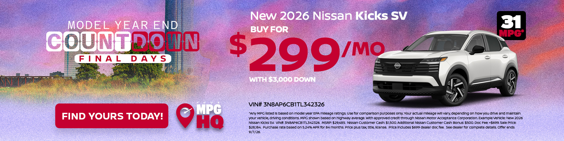 New 2026 Nissan Kicks