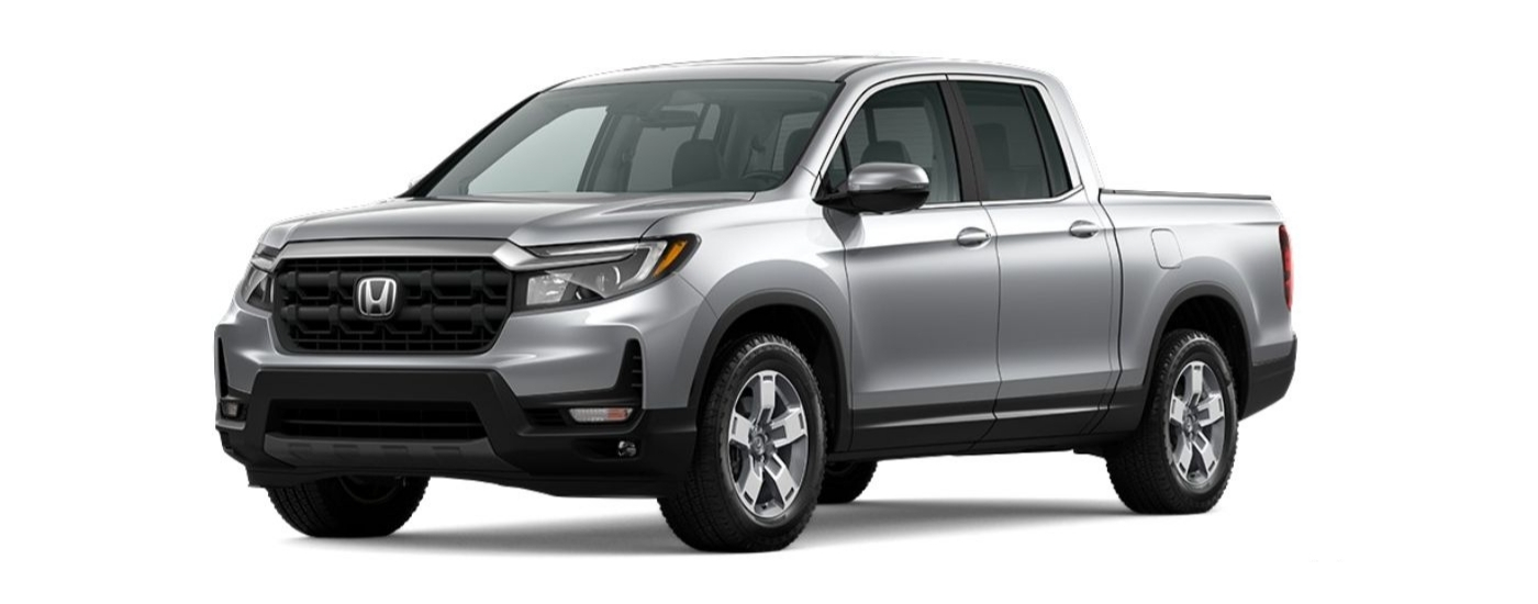 Silver 2022 Honda Ridgeline RTL angled left