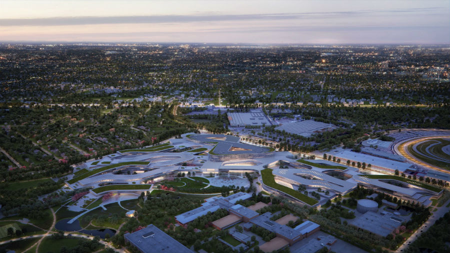 rendering of the new Ford campus