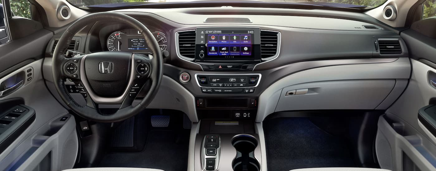 Grey interior of a 2023 Honda Ridgeline