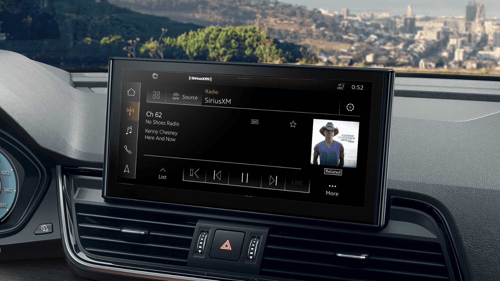 The Audi e-tron touchscreen display