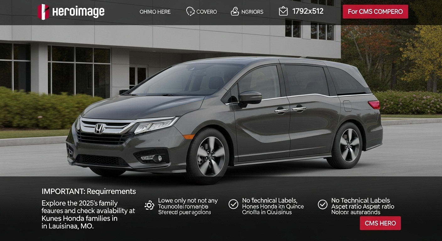 Explore the 2025 Honda Odyssey's family features and check availability at Kunes Honda of Quincy. Perfect for families in Louisiana, MO.