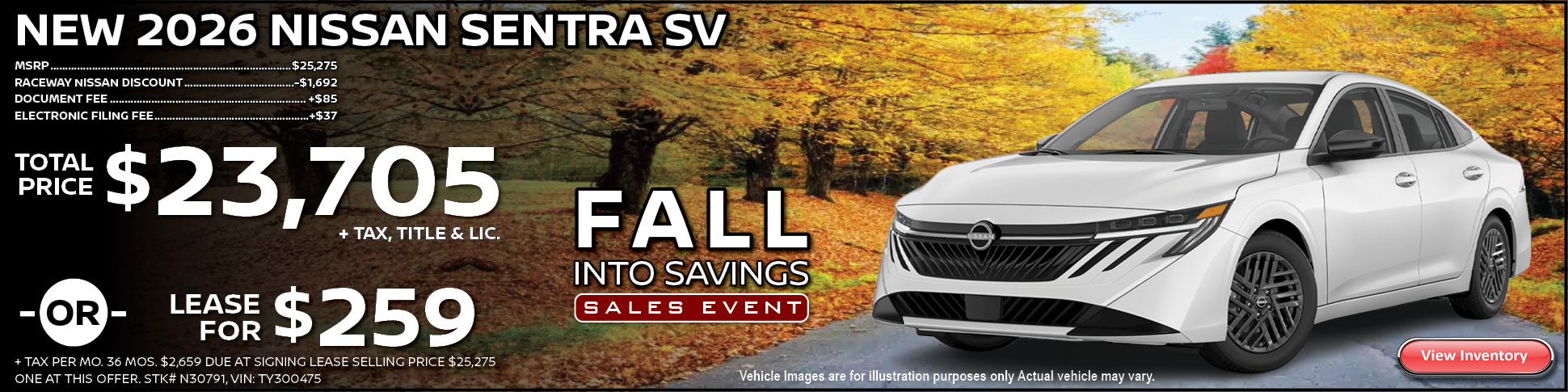 2026 Nissan Sentra Lease Offer