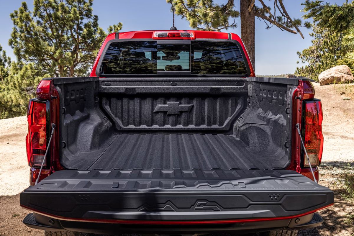 2026 Chevy Colorado Exterior Rear Truck Bed with Tailgate Open