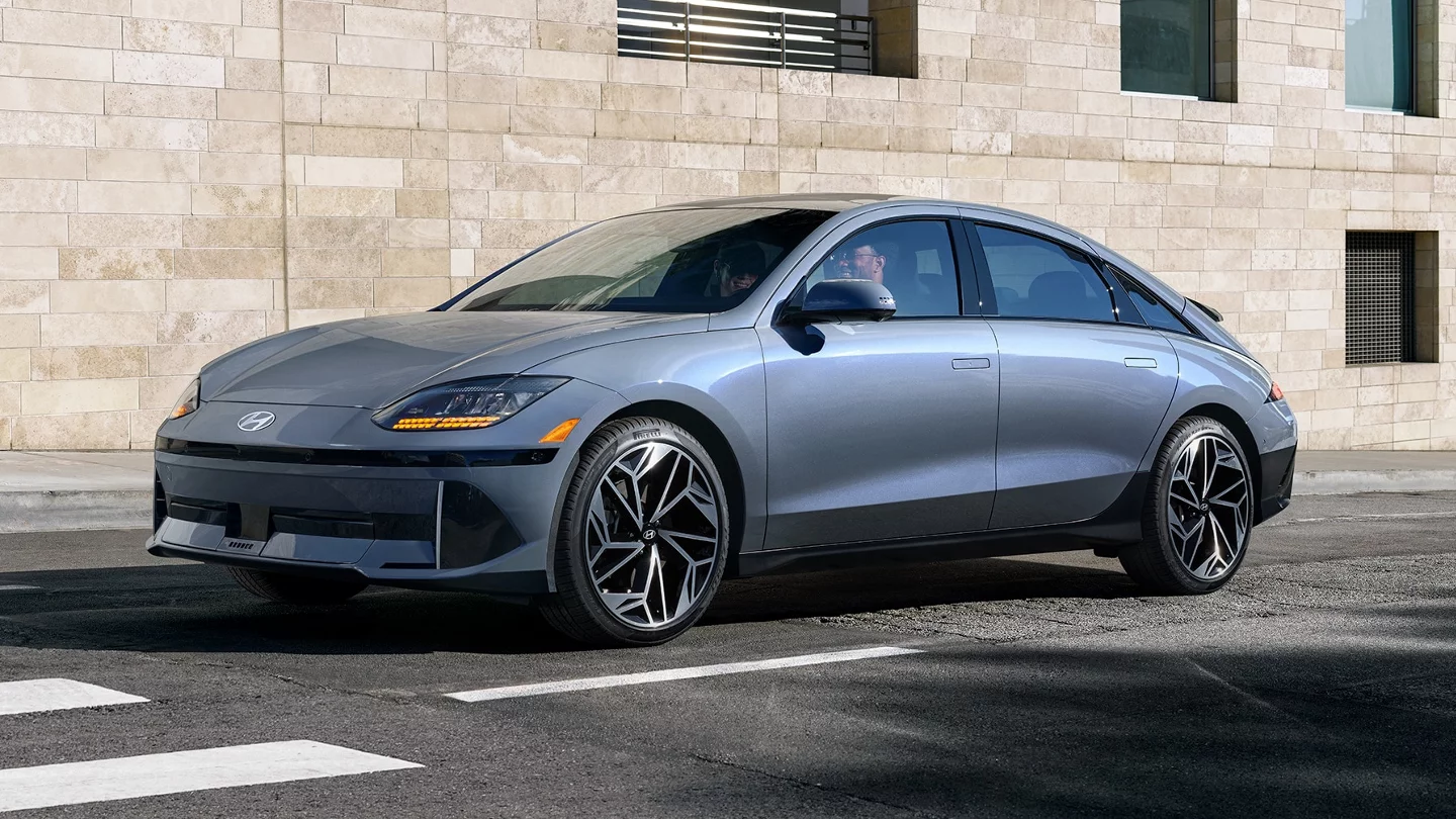 streamlined, single curve profile on a 2025 ioniq 6