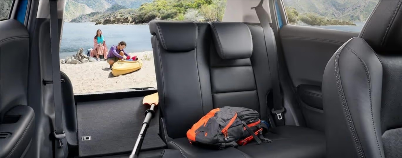 Rear cargo area of a 2022 Honda HR-V is shown