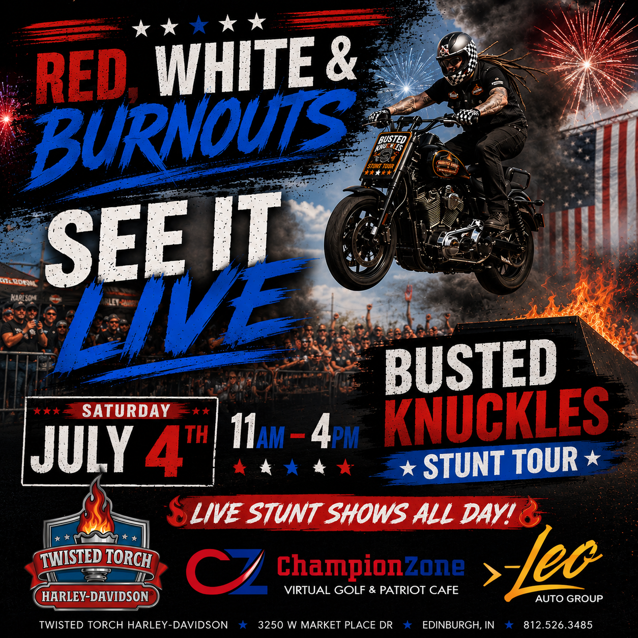 SEE BUSTED KNUCKLES STUNT TOUR LIVE