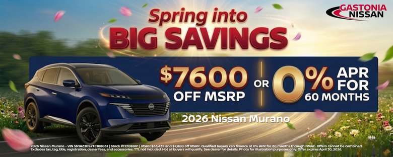 Gastonia Nissan April Incentives