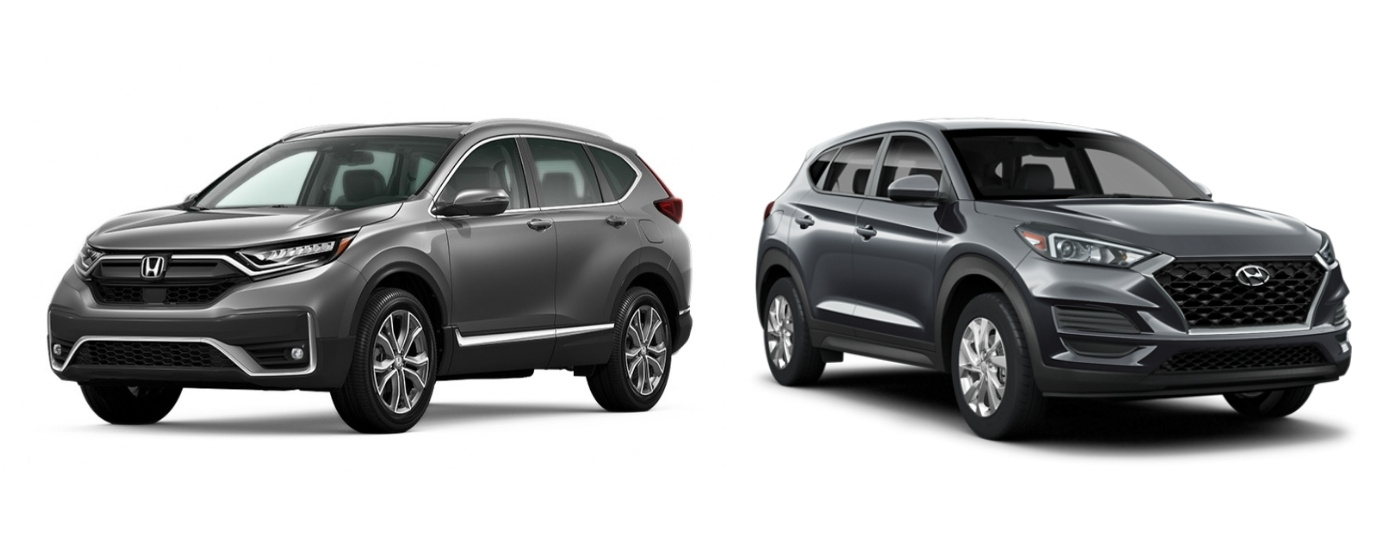 Silver 2021 Honda CR-V Touring vs silver 2021 Hyundai Tucson SE