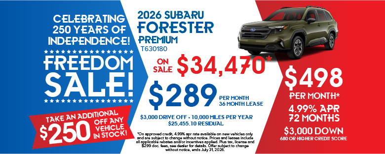 2026 Subaru Forester Premium on sale