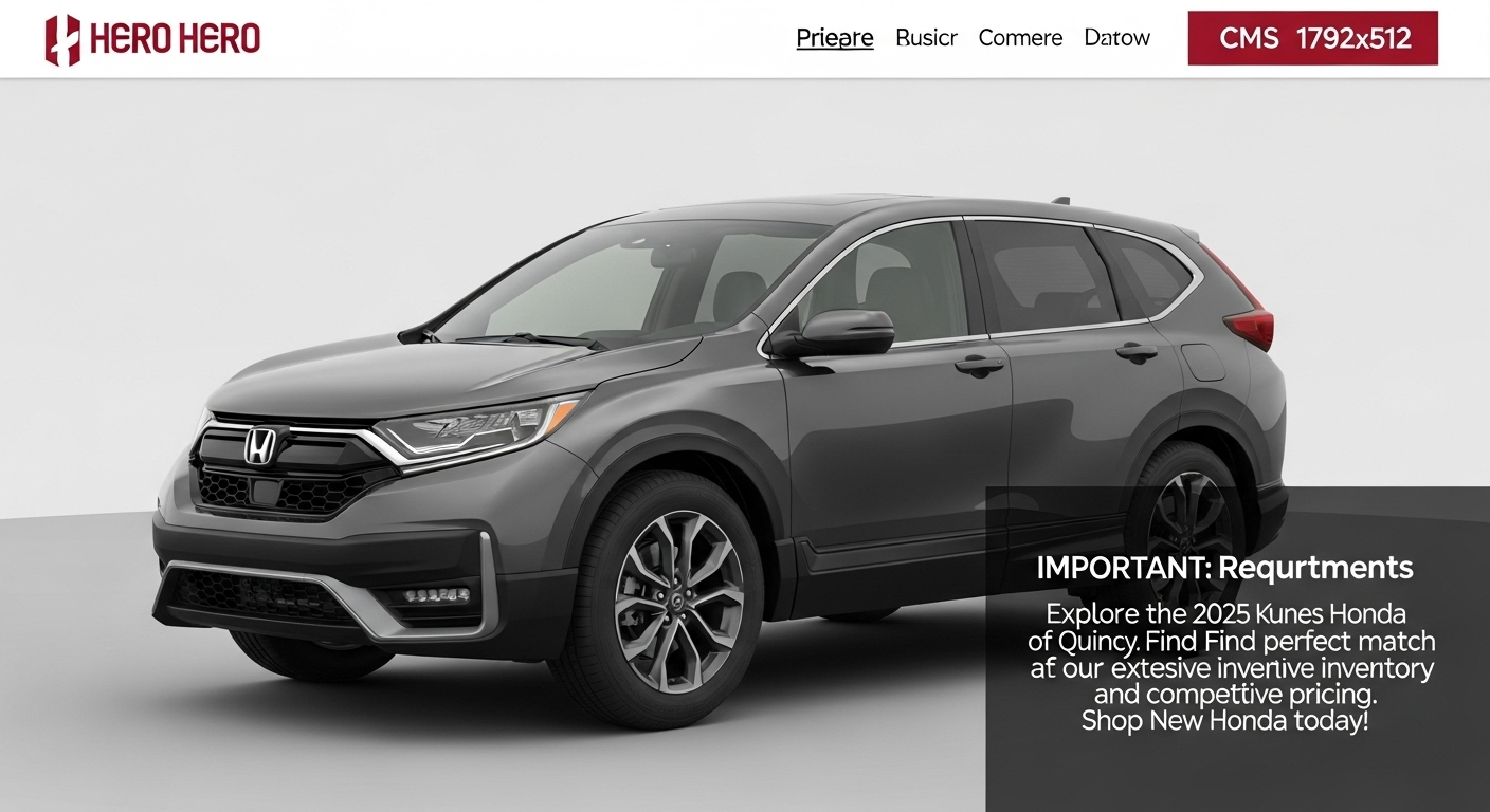 Explore the 2025 Honda CR-V at Kunes Honda of Quincy. Find your perfect match with our extensive inventory and competitive pricing. Shop New Hondas today!